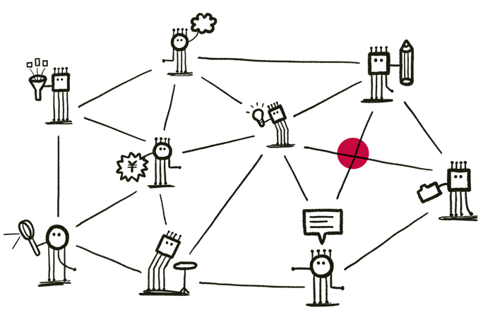 Intershop Copilots & Agents: network of sketched AI assistants